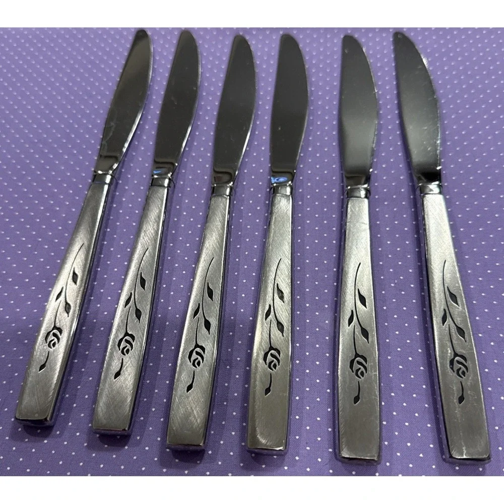 Oneida‎ Oneidacraft Deluxe Capistrano Stainless Steel Dinner Knives Set Of 6